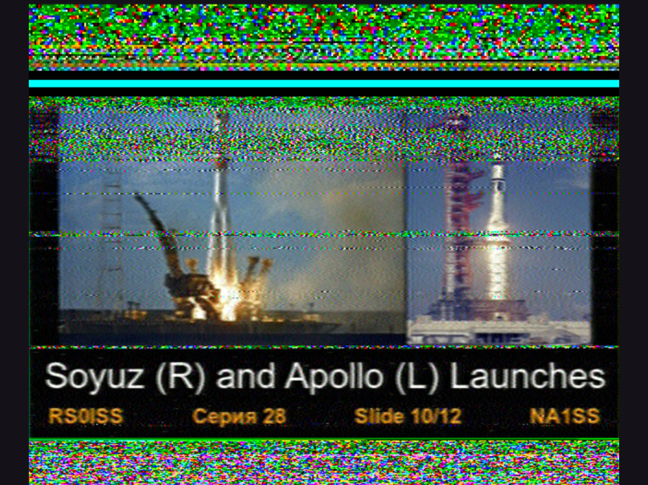 ISS SSTV Captured Image